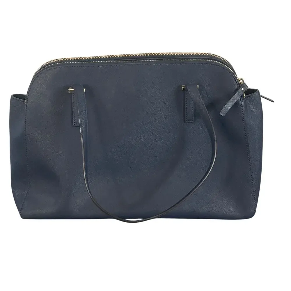Kate Spade Midnight Blue Double Zip Grand Street Satchel Bag